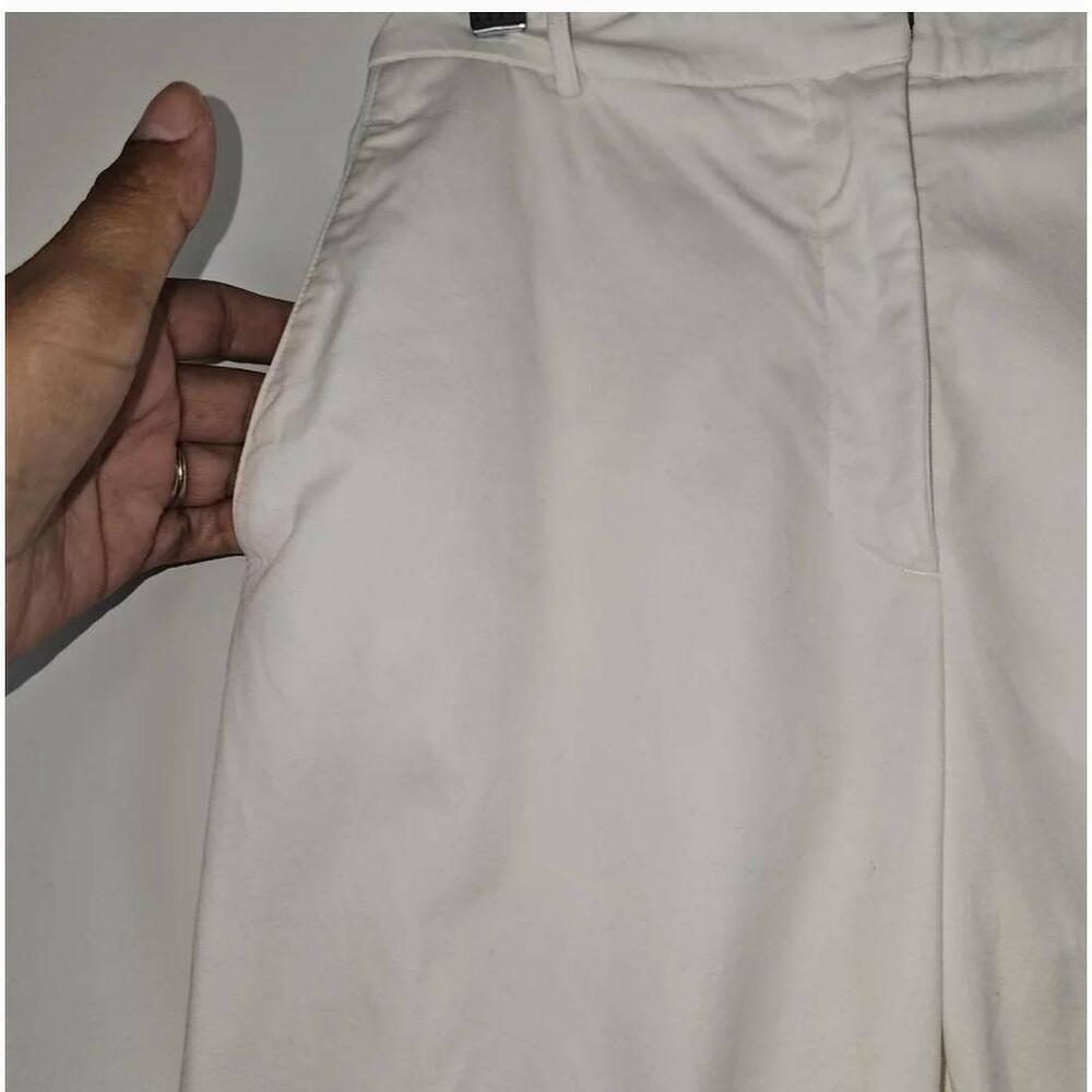 Narciso Rodriguez White High Waisted Pants Pleated Women's Size 2 - Picture 4 of 9
